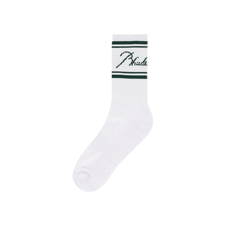 

Носки Rhude Script Logo Socks, цвет White/Green