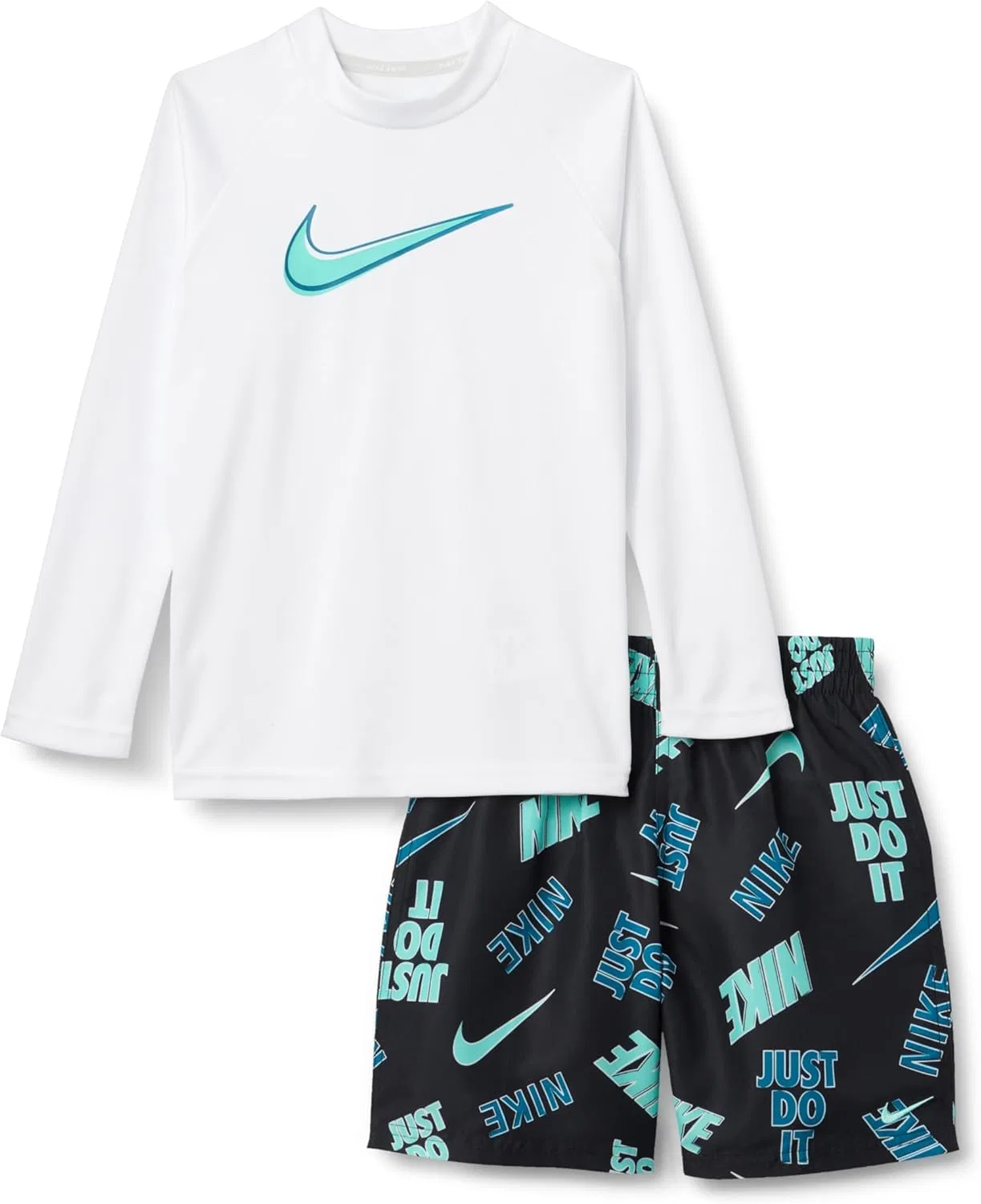 Детский спортивный комплект Nike, длинный рукав и шорты, Black
