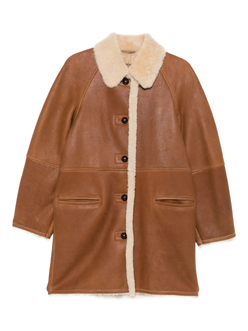 

Пальто с мехом ISABEL MARANT, коричневый