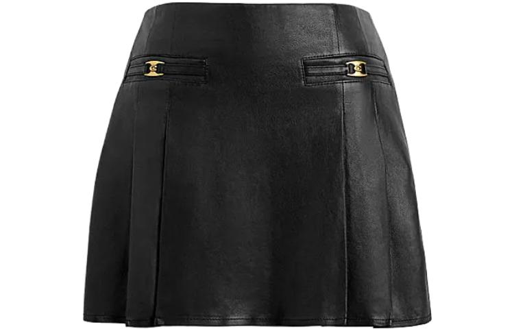 

COACH Кожаная короткая юбка женская black