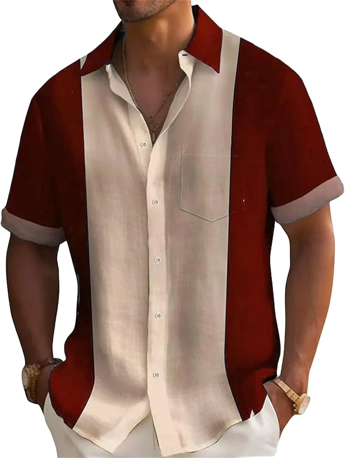 

Мужская футболка с коротким рукавом Casual Color Block KGKQHKQ