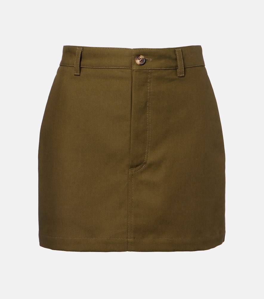 

Хлопковая мини-юбка с завышенной талией Wardrobe.NYC, Military
