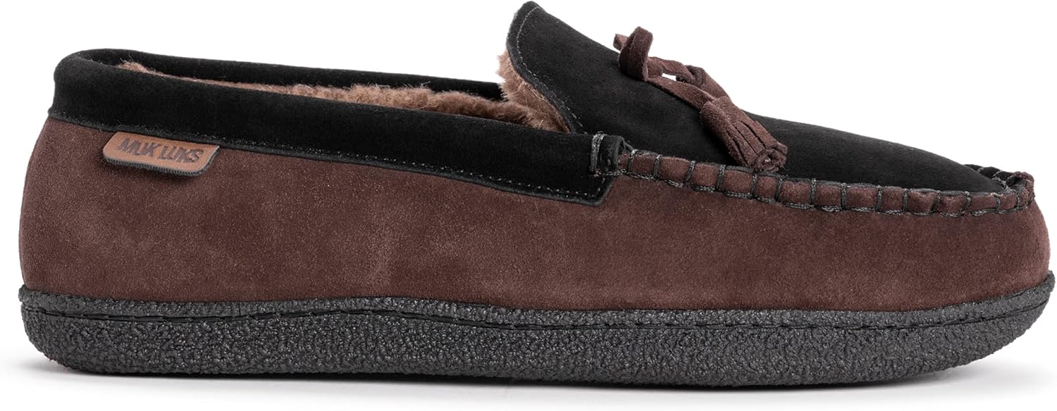 Тапочки MUK LUKS для мужчин из кожи Talan, Dark Mahogany — фото 3