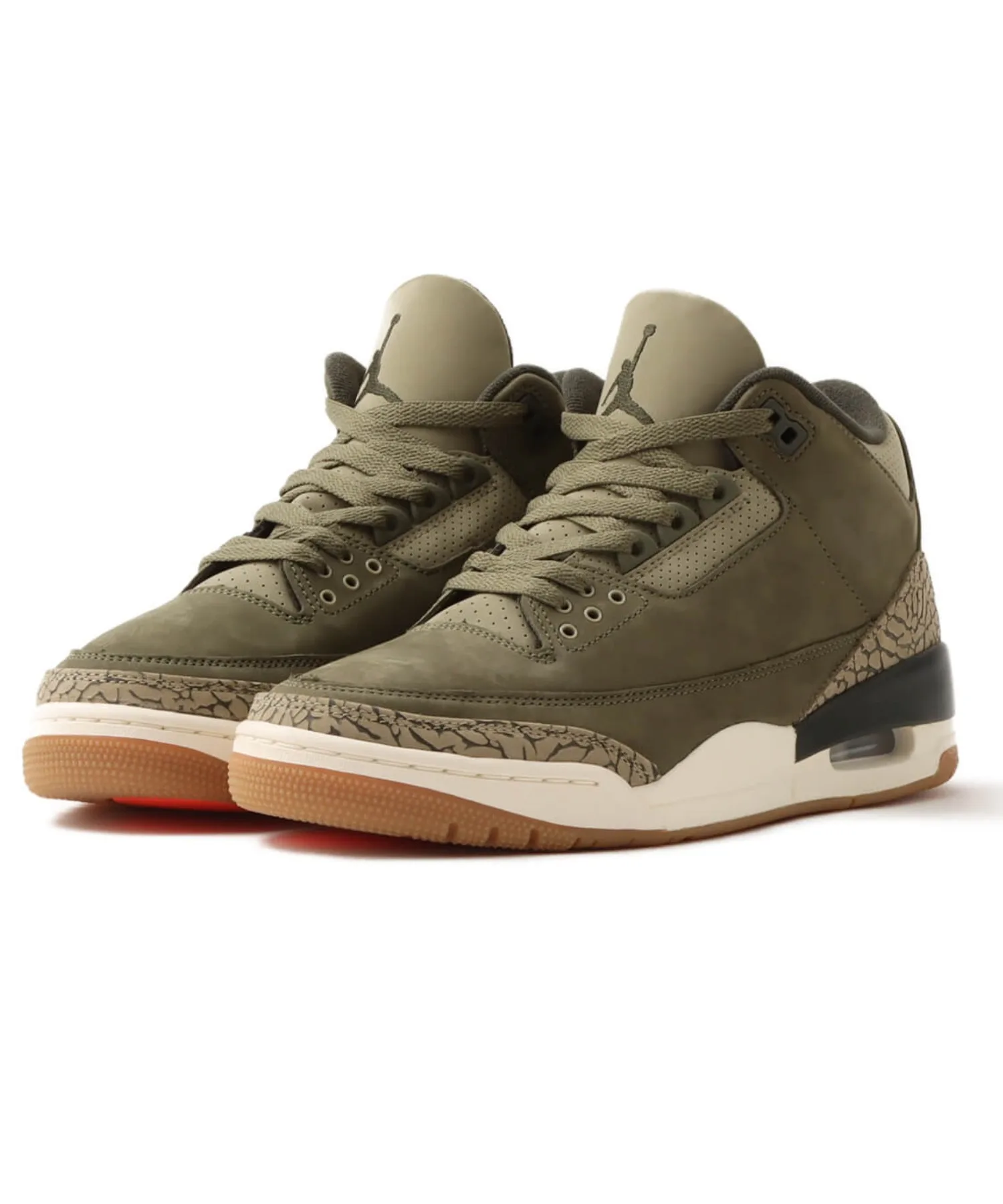 Мужские кроссовки из кожи Air Jordan 3 Retro OG JORDAN BRAND оливковые