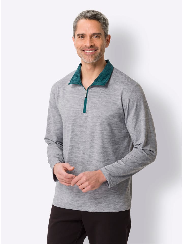 

Рубашка с длинными рукавами серого меланжевого цвета Sieh an!