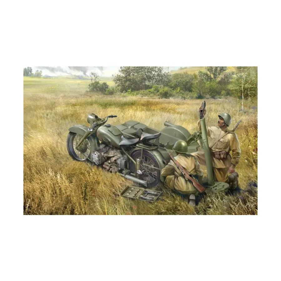 

Мотоцикл М-72 с минометом - Вторая мировая война, Historical Miniatures - WWII - Soviet (1:35) (Zvezda)
