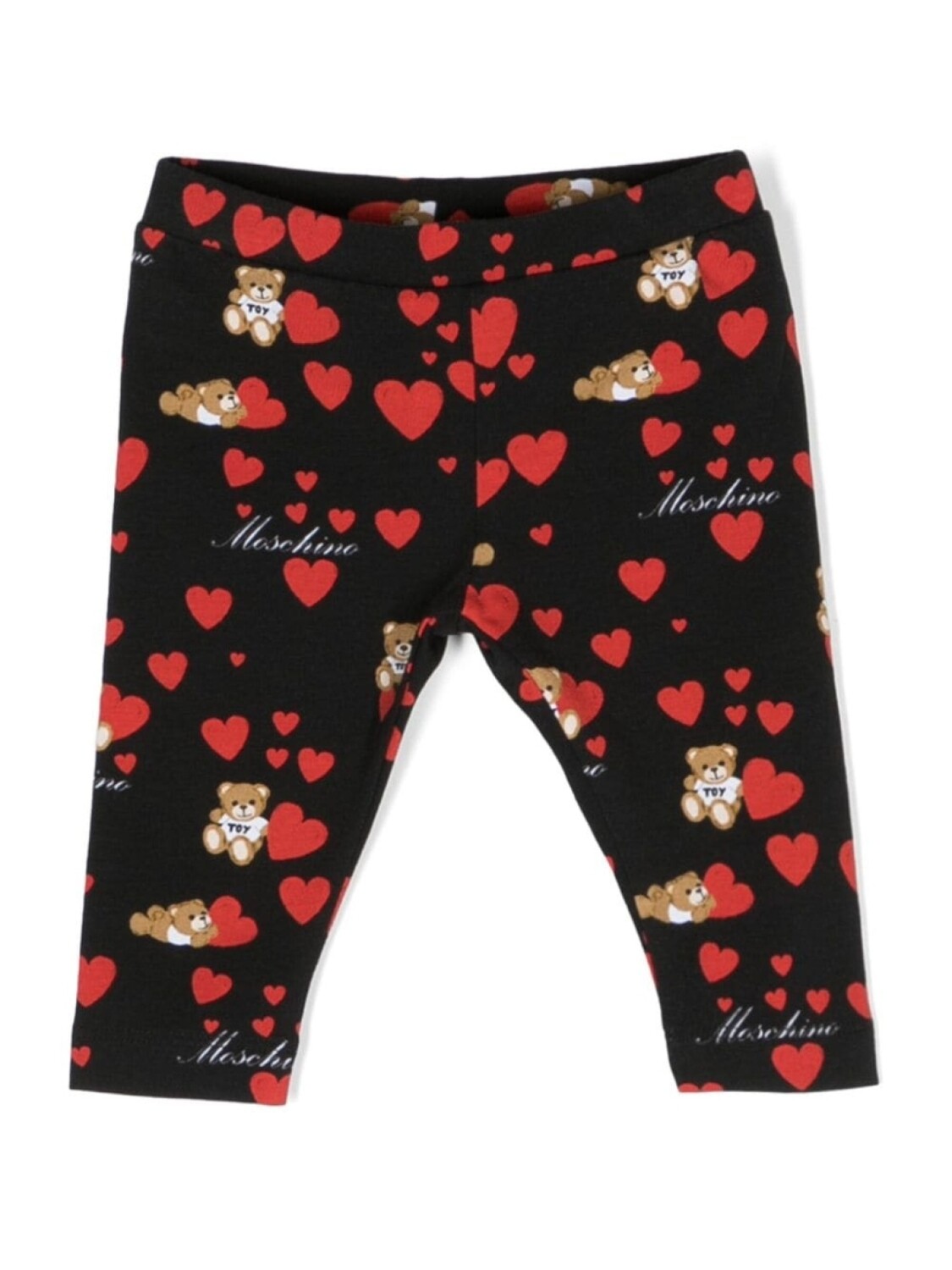 

Moschino Kids легинсы с принтом, черный