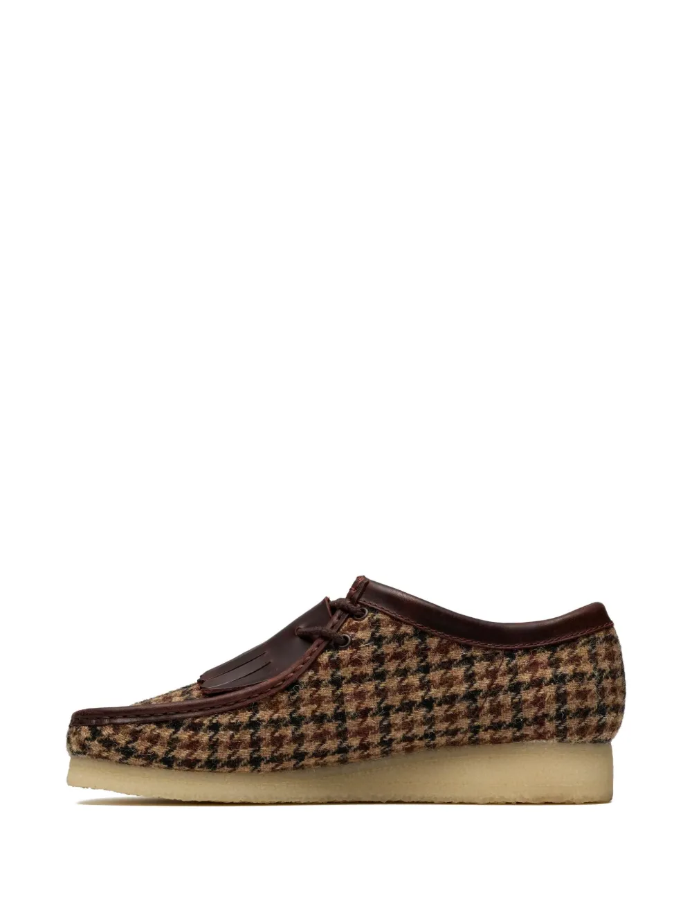 Сапоги с бахромой и твидовым узором Clarks Originals, коричневый — фото 3
