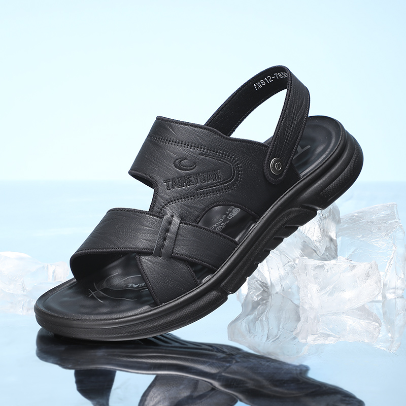 TAIHEYUAN Пляжные сандалии мужские черные/коричневые/хаки, цвет Black — фото 3