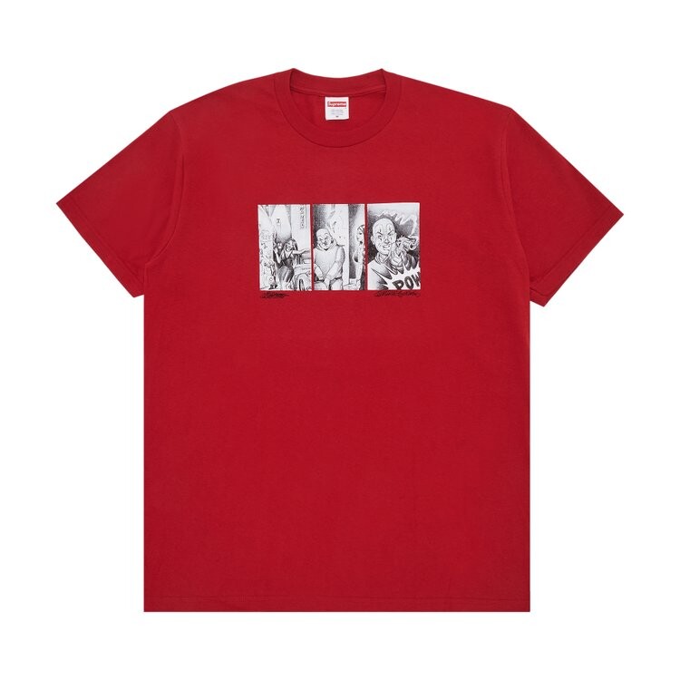 

Футболка Supreme Mister Cartoon Pow Tee, красный