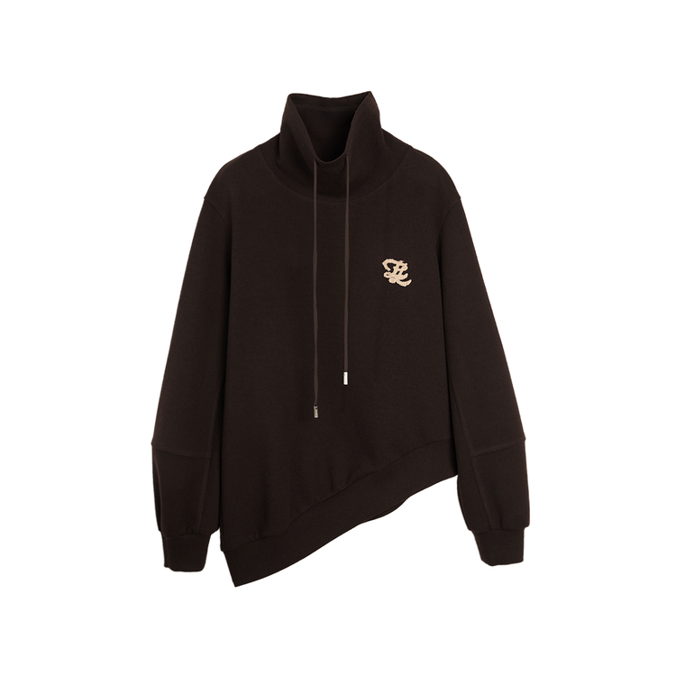 

ELLE Свитшот женский Dark Brown водолазка Moderate Regular