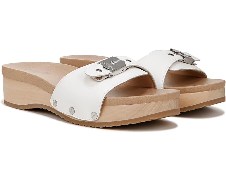 Сандалии Dr. Scholl's Original Too Slide, цвет White Leather
