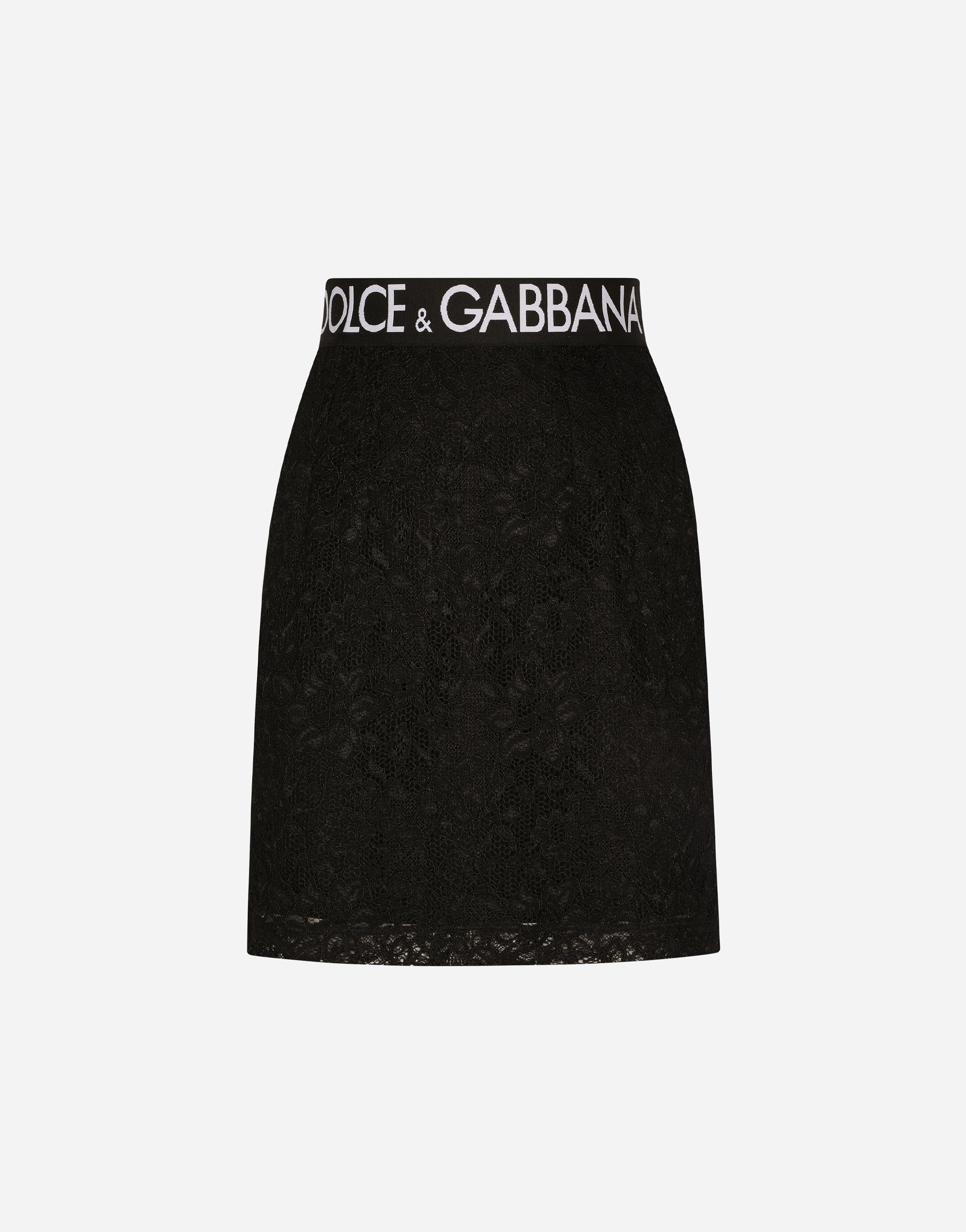 

Кружевная мини-юбка Dolce & Gabbana, черный