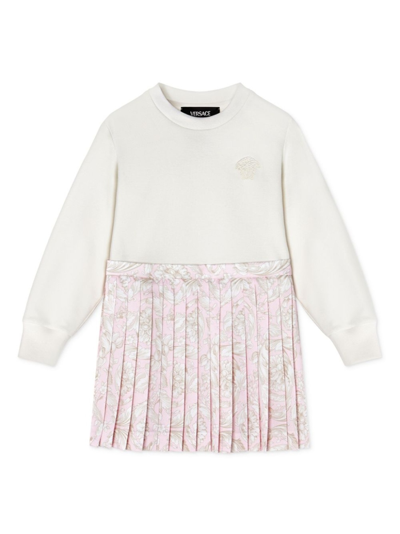 

Versace Kids платье с плиссированной юбкой, белый