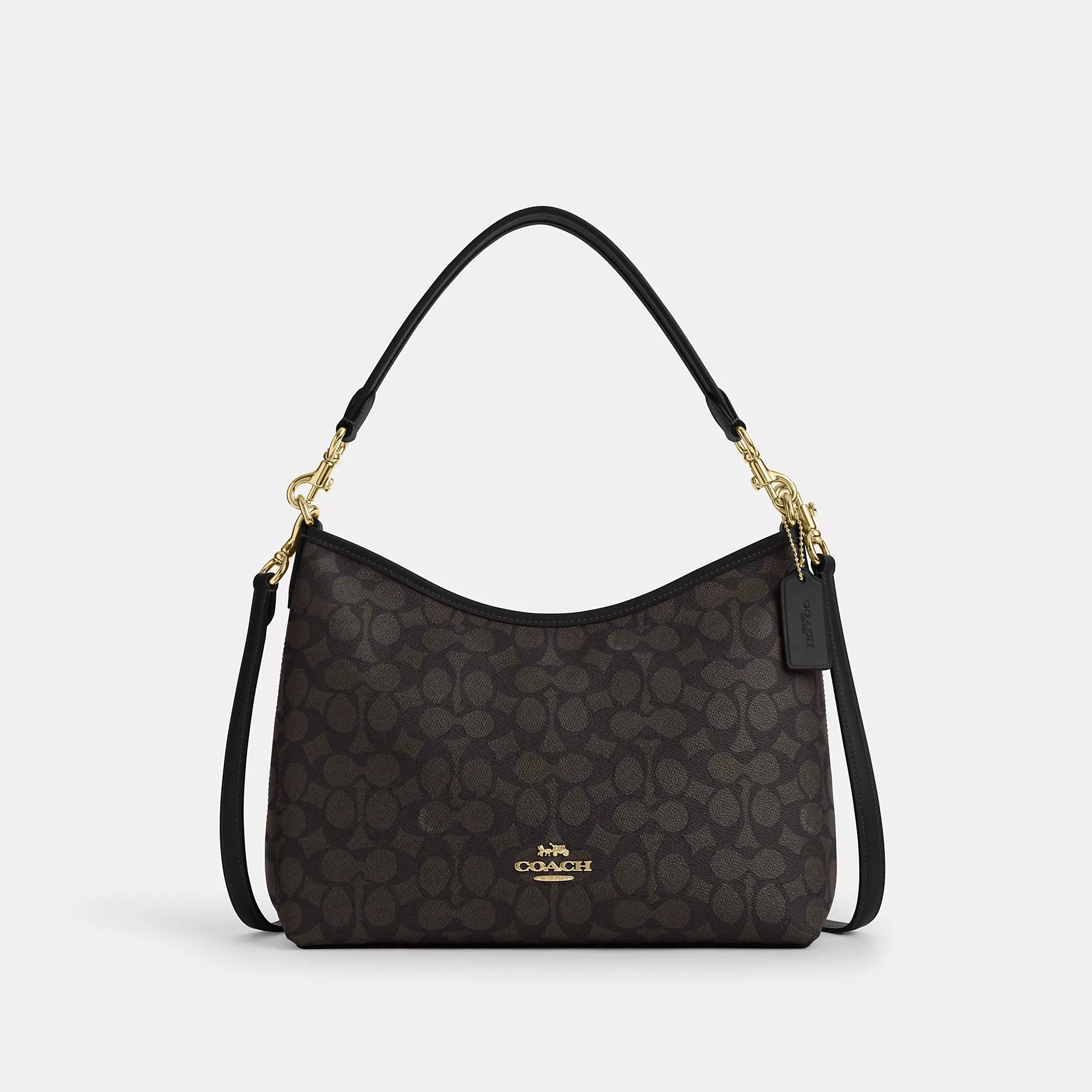 

Сумка через плечо Coach Outlet Laurel из фирменной ткани, цвет gold/walnut/black