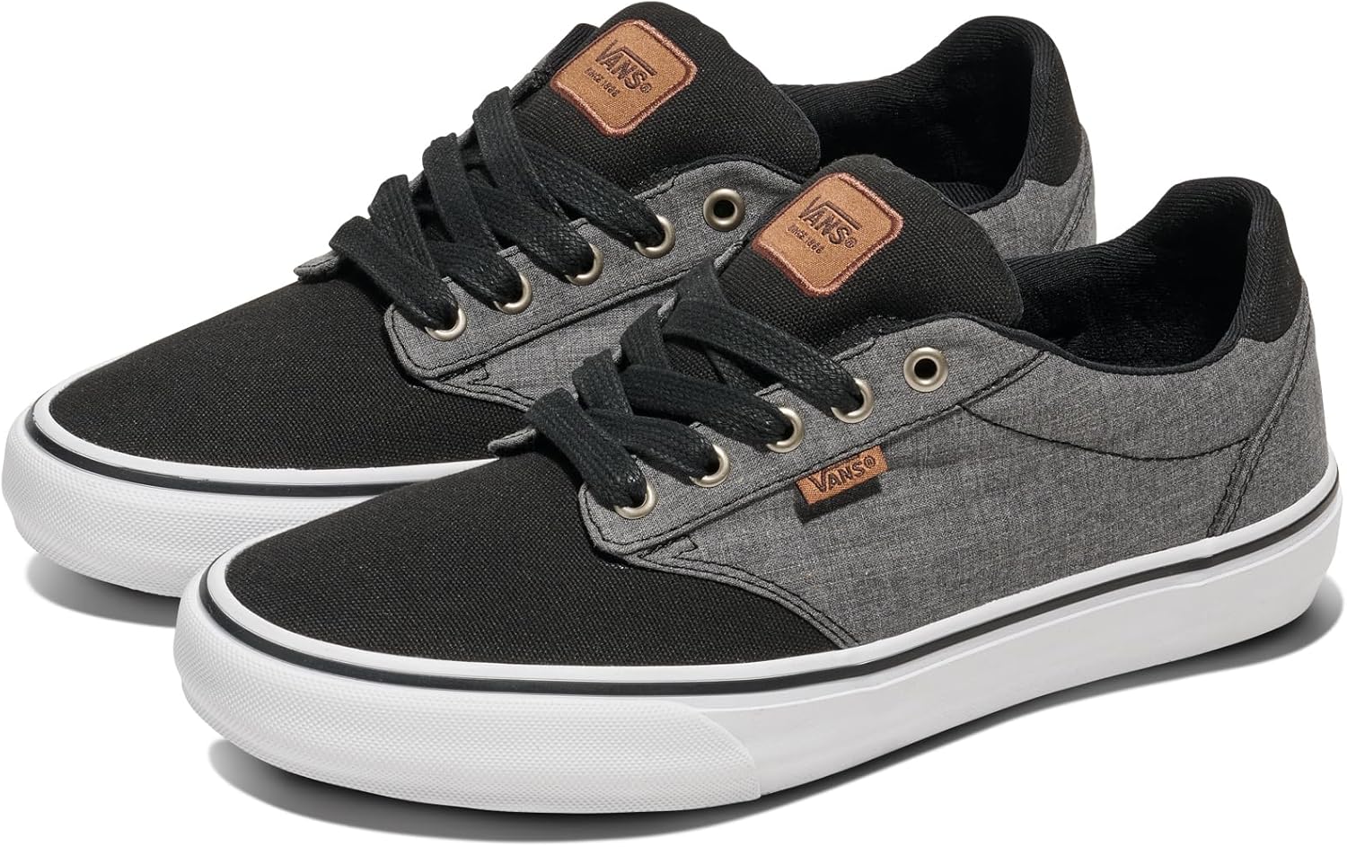 Vans мужские Atwood Deluxe Shoe | низкие модные кроссовки для работы, прогулок и повседневной носки, Black/Gray/Black — фото 2