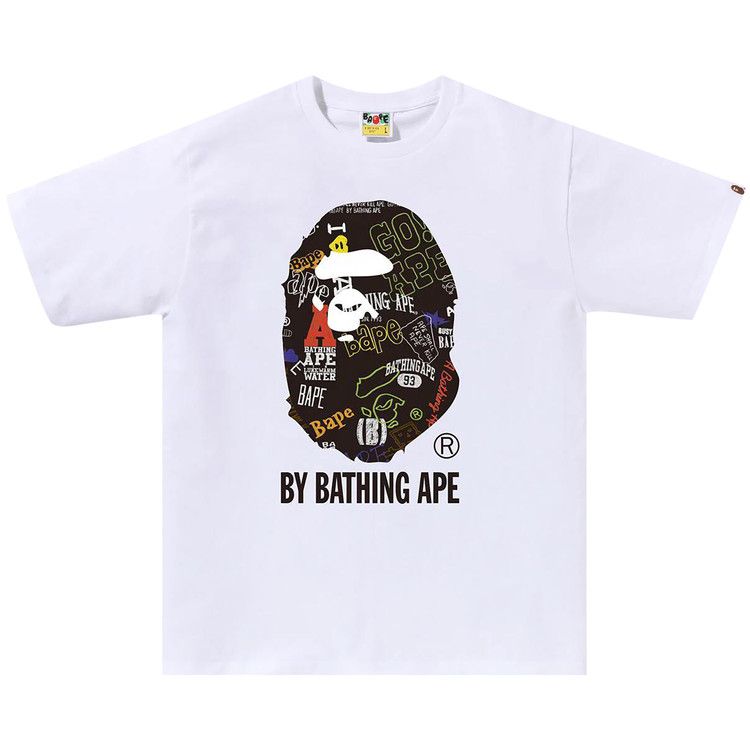 

Футболка BAPE Hand Draw Pattern By Bathing Ape Tee, White