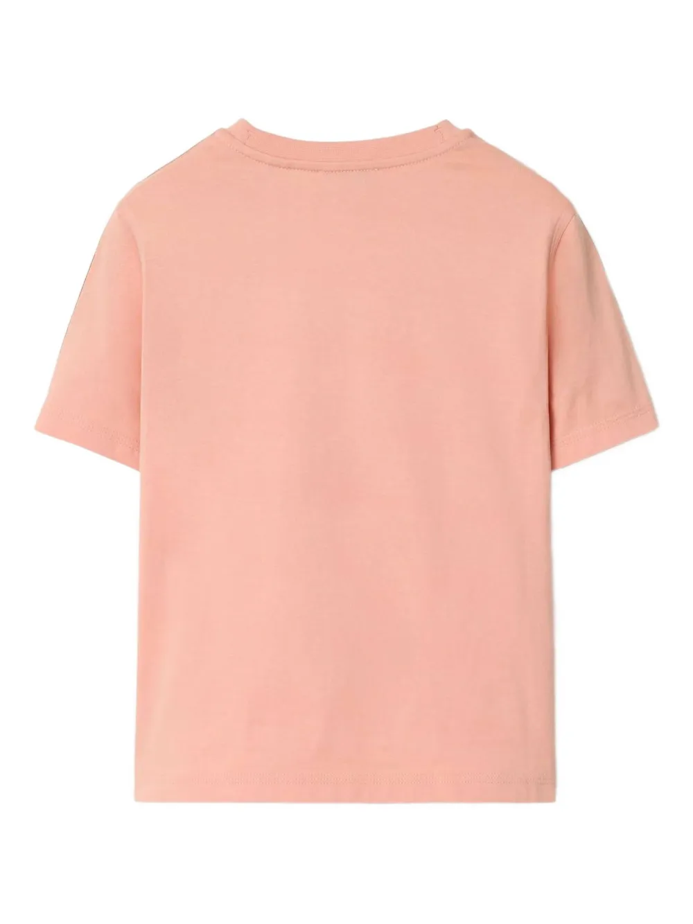 

Футболка из хлопка с вышивкой BURBERRY KIDS, розовый