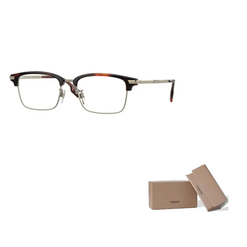 

Burberry Пластиковая оправа прямоугольные очки для мужчин, Tortoiseshell Gold