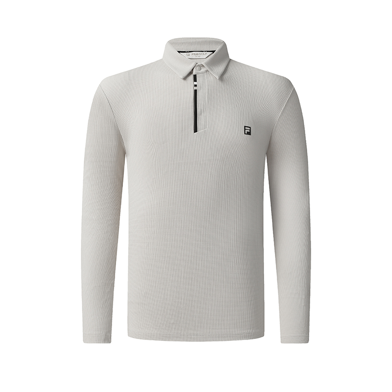 

Golf Series футболка поло с длинным рукавом из трикотажной ткани мужская FILA, серый