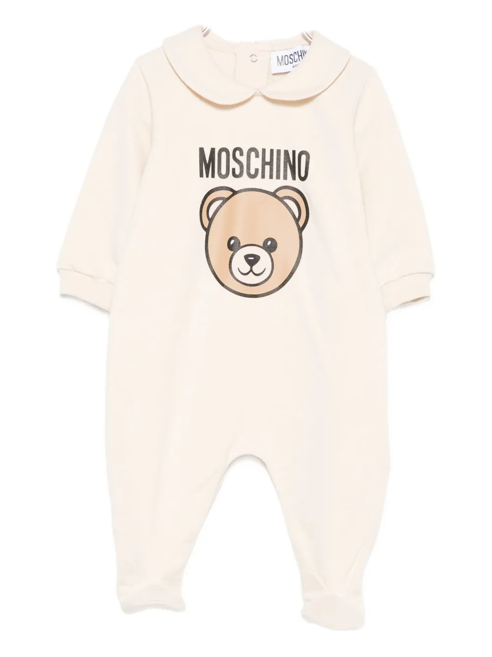 

Пижама с воротником Питер Пэн Moschino Kids, бежевый