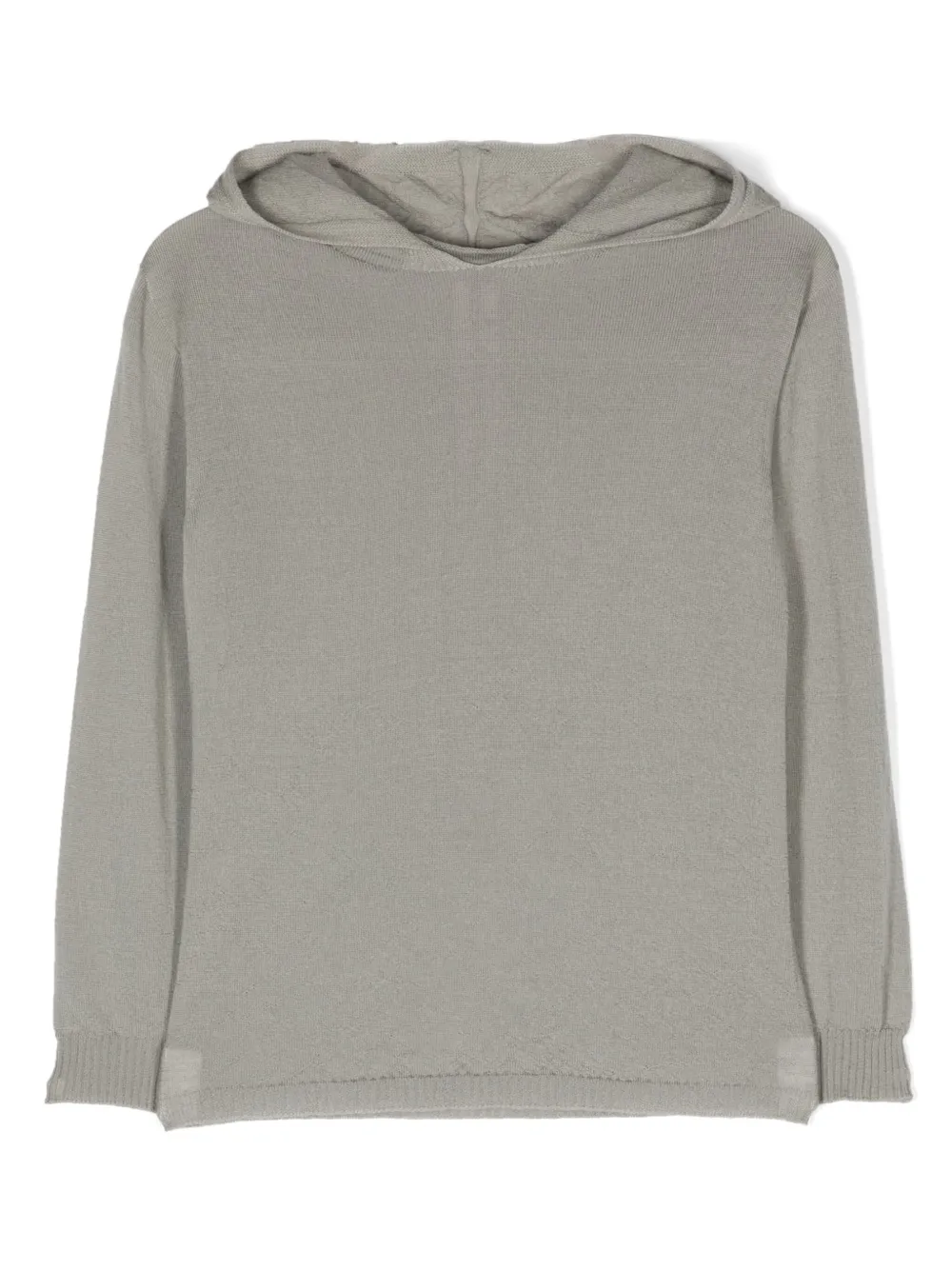 

Худи тонкой вязки из вирджинской шерсти Rick Owens Kids, серый