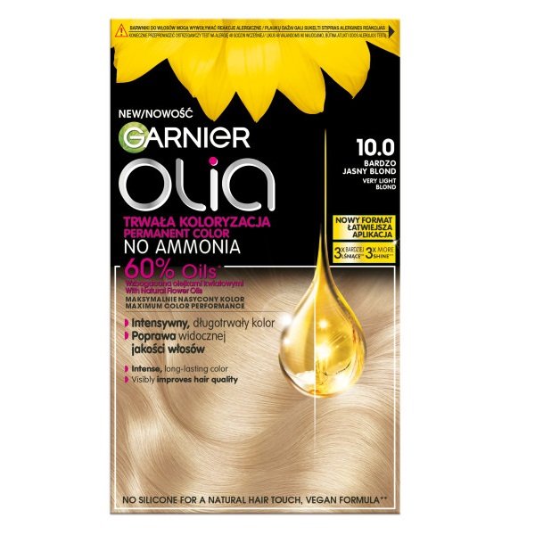 

Краска для волос Garnier Olia, очень светлый блондин 10.0