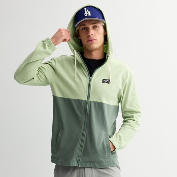 

Мужская легкая худи на молнии с капюшоном Billabong, цвет forest green