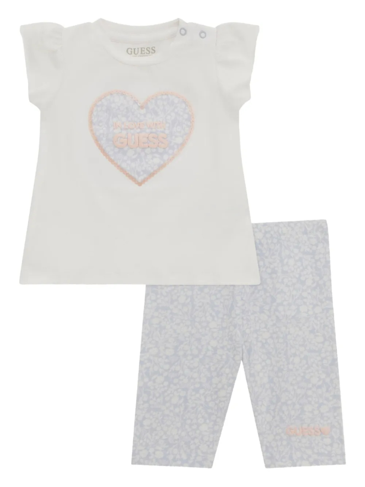

Комплект брюк с аппликацией логотипа для детей guess guess kids, белый