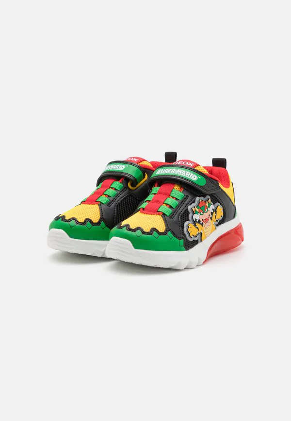 Светящиеся кроссовки nintendo super mario cyberdron boy low Geox, Green/Red — фото 2
