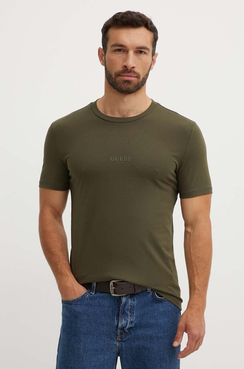 

Хлопковая футболка Guess AIDY, зеленый