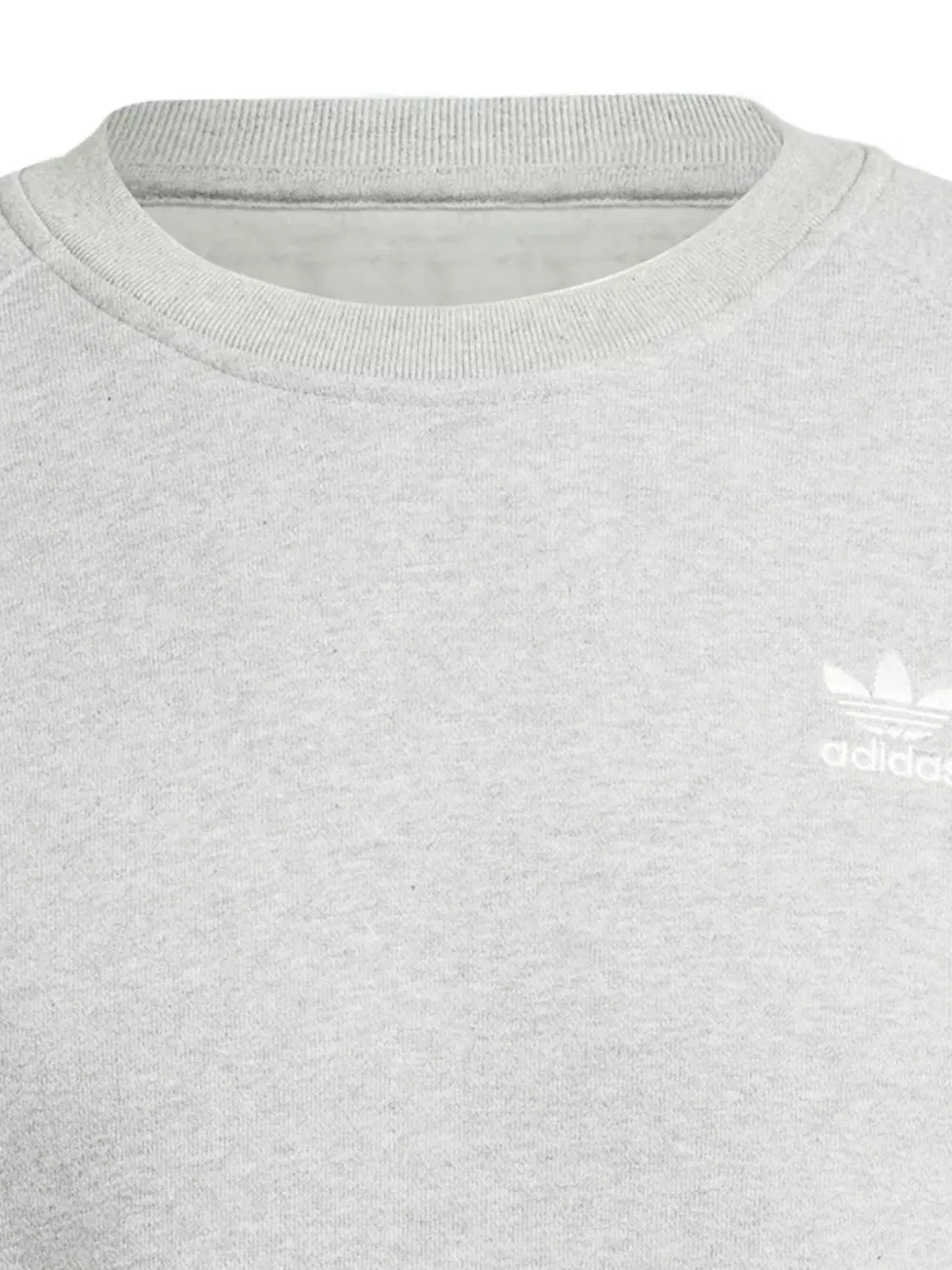 Толстовка с круглым вырезом и логотипом «Трехлистник» Adidas, серый — фото 2