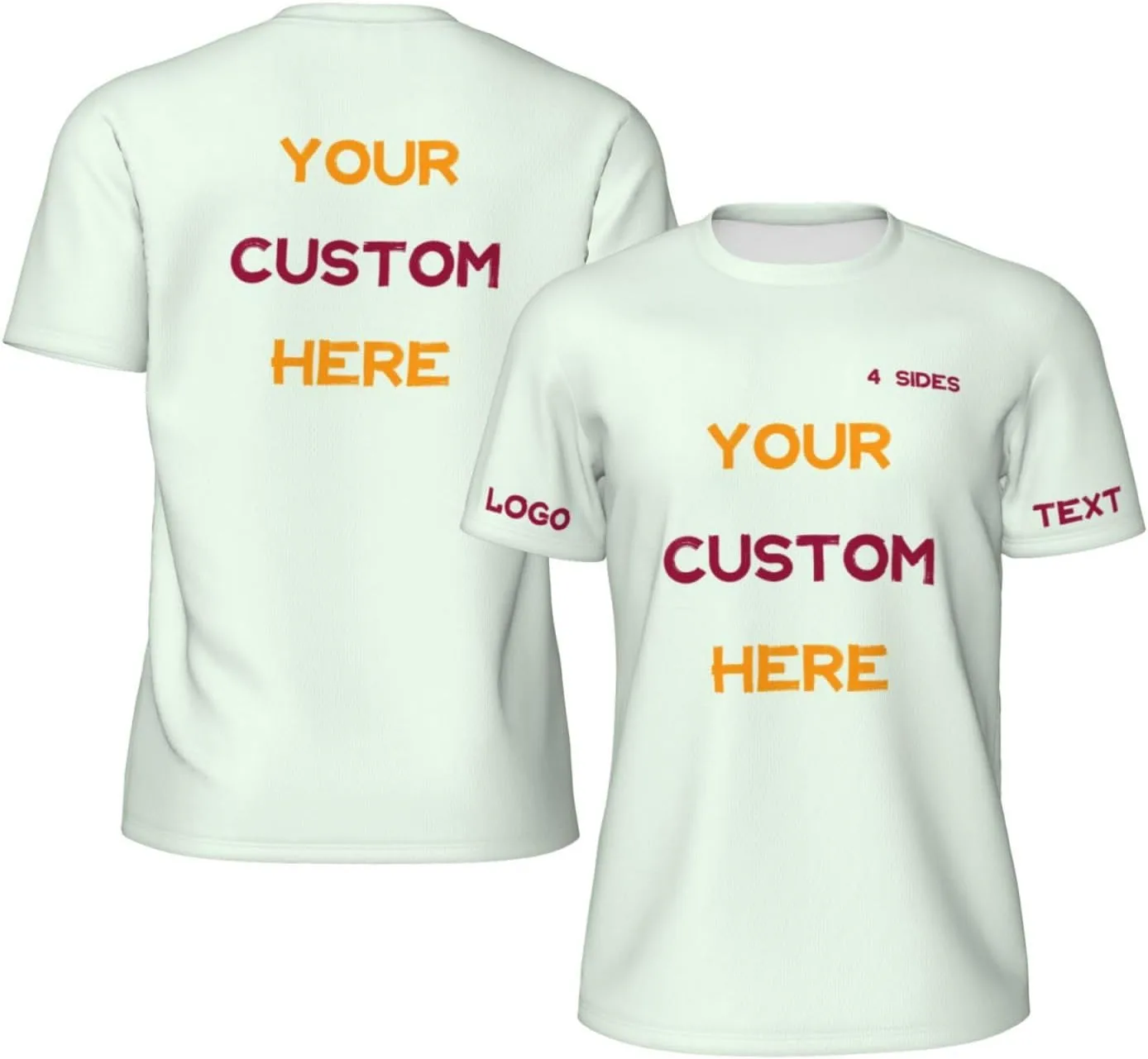 

Футболка Custom с принтом на 4 сторонах