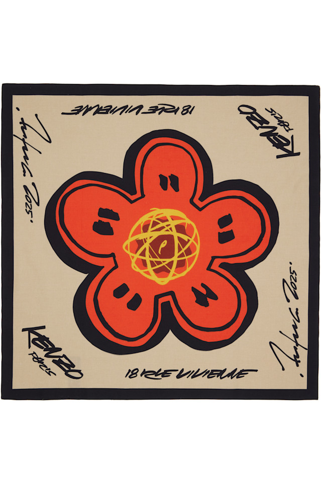 

Kenzo Бежевый шарф-бандана Kenzo Paris Futura 2000 Edition