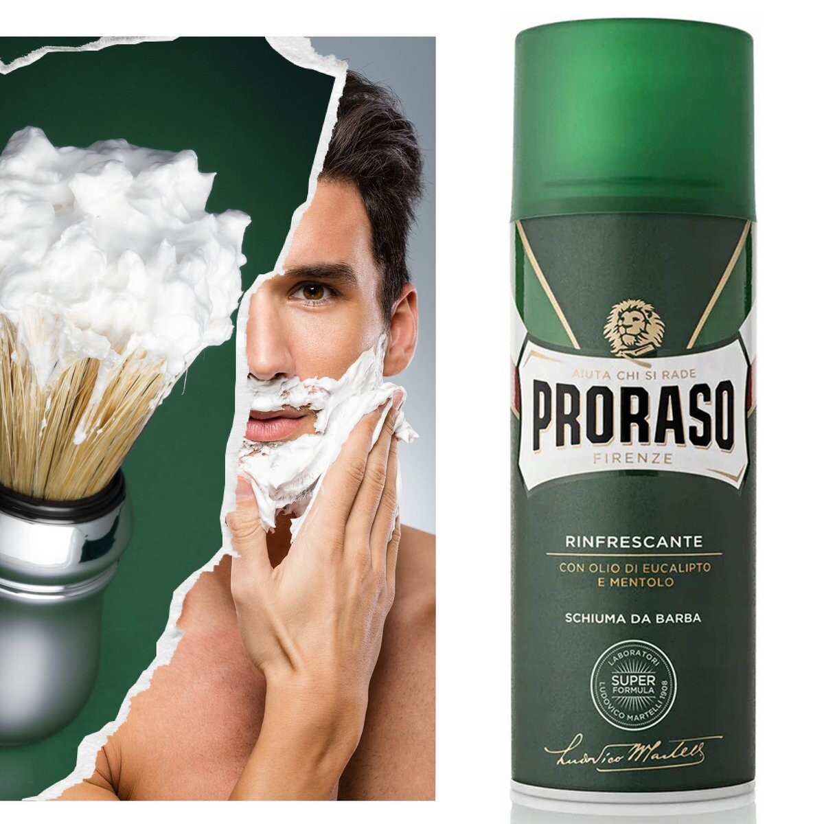

Proraso Rinfrescante - Освежающая пена для бритья с ментолом и эвкалиптом