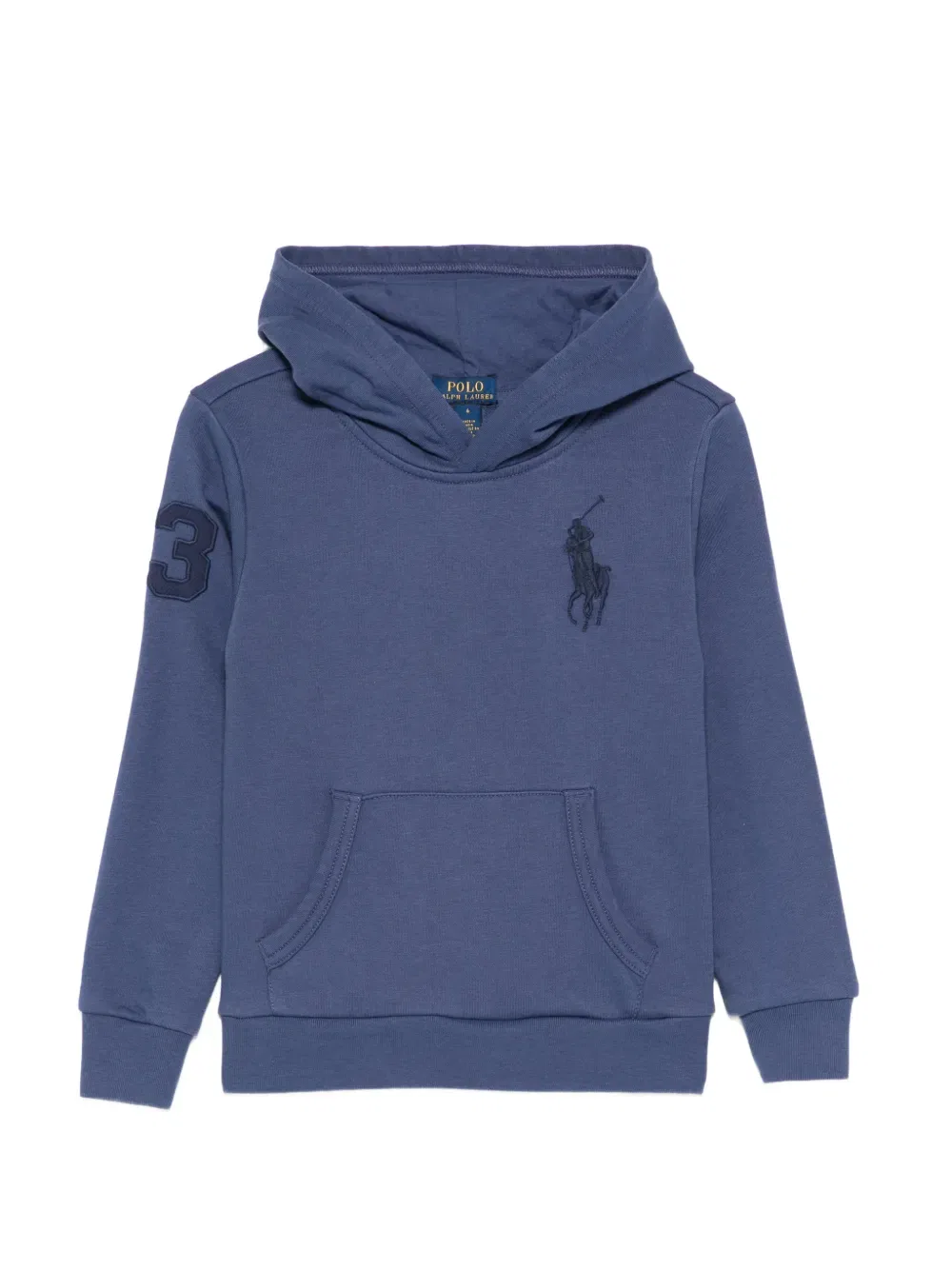 Толстовка с капюшоном и логотипом Polo Ralph Lauren Kids, синий