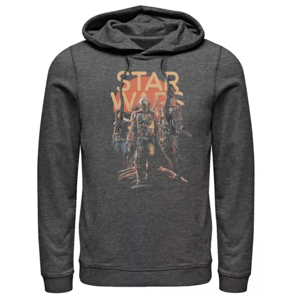 

Мужская худи с принтом "Мандалорец и его команда" Star Wars, серый