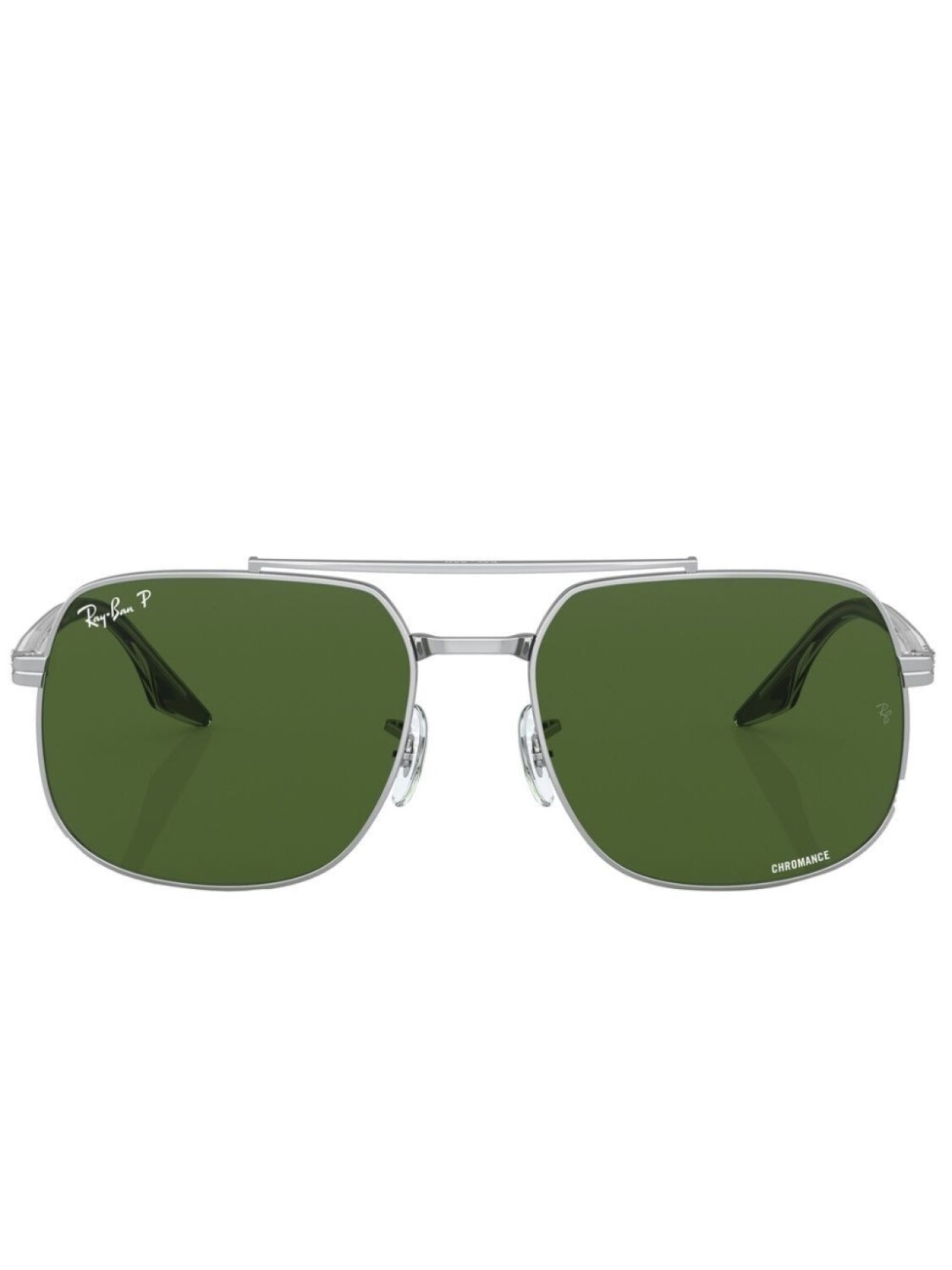 

Ray-Ban солнцезащитные очки в квадратной оправе, серебристый
