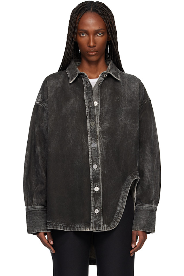 

The Attico Черная джинсовая рубашка Диана