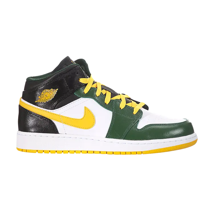 

Кроссовки Air Jordan 1 Mid GS 'Gorge Green Gold', зеленый
