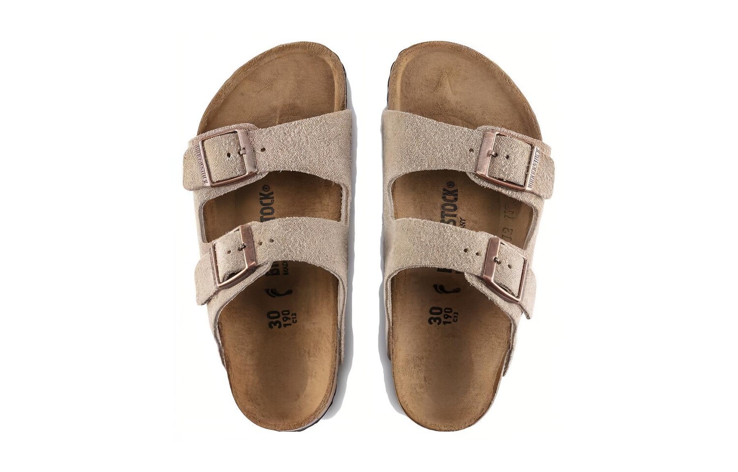 Детские кожаные сандалии Arizona Birkenstock, коричневый — фото 4