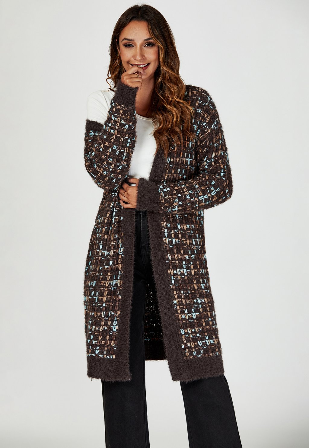 

Кардиган BOUCLE CHECK SPECKLES FS Collection, коричневый