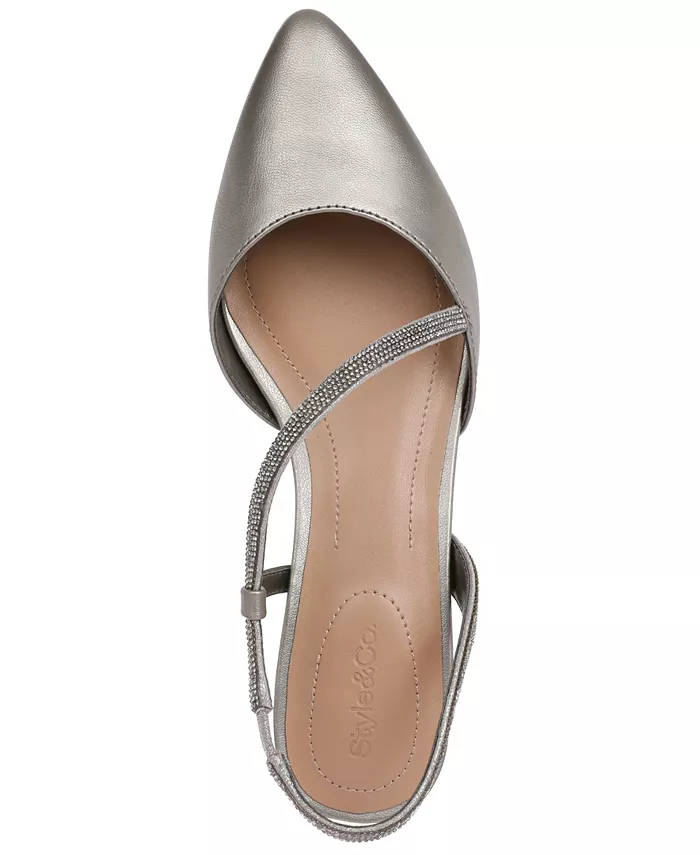 Женские босоножки Sloanee Eve Slingback Style & Co, серебро — фото 4
