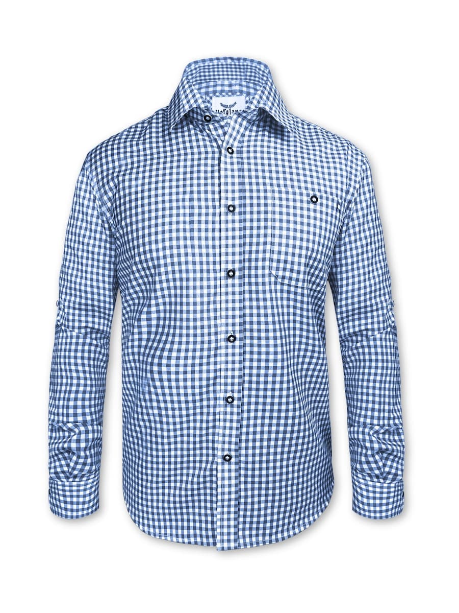 

Рубашка на пуговицах классического кроя Hofglanz, синий