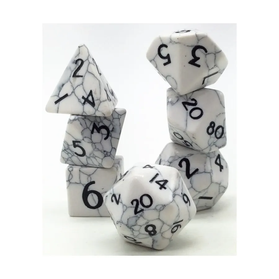

Комплект Poly — говлит с черным (7), Semi Precious Stone Dice (Level Up Dice)