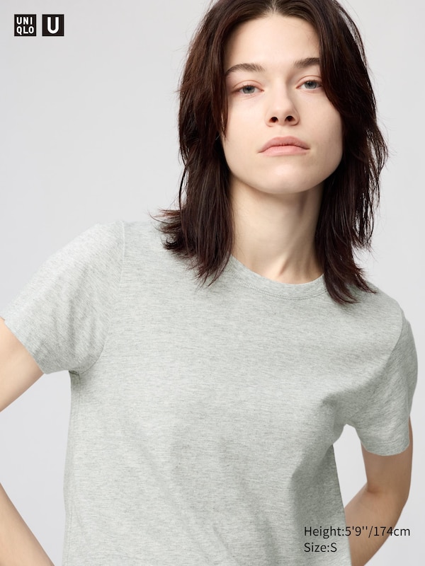 

Футболка из 100% хлопка Supima Uniqlo, 04 grey, Серый, Футболка из 100% хлопка Supima Uniqlo, 04 grey