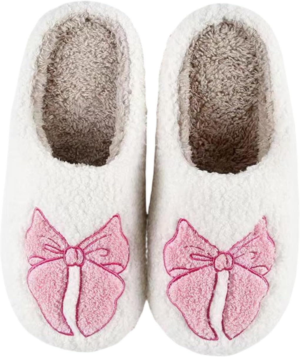 

HFBAOEGU Уютные домашние эластичные тапочки Ретро с эффектом памяти Мягкие тапочки для женщин и мужчин Милые мультяшные плюшевые пушистые теплые тапочки с меховой подкладкой Зимние домашние тапочки, белый