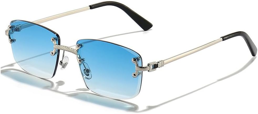 

Панк-солнцезащитные очки прямоугольной формы для мужчин и женщин, солнцезащитные очки с градиентными линзами, металлические солнцезащитные очки для мужчин и женщин, спортивные WNCKSQ, C02 Silver Blue