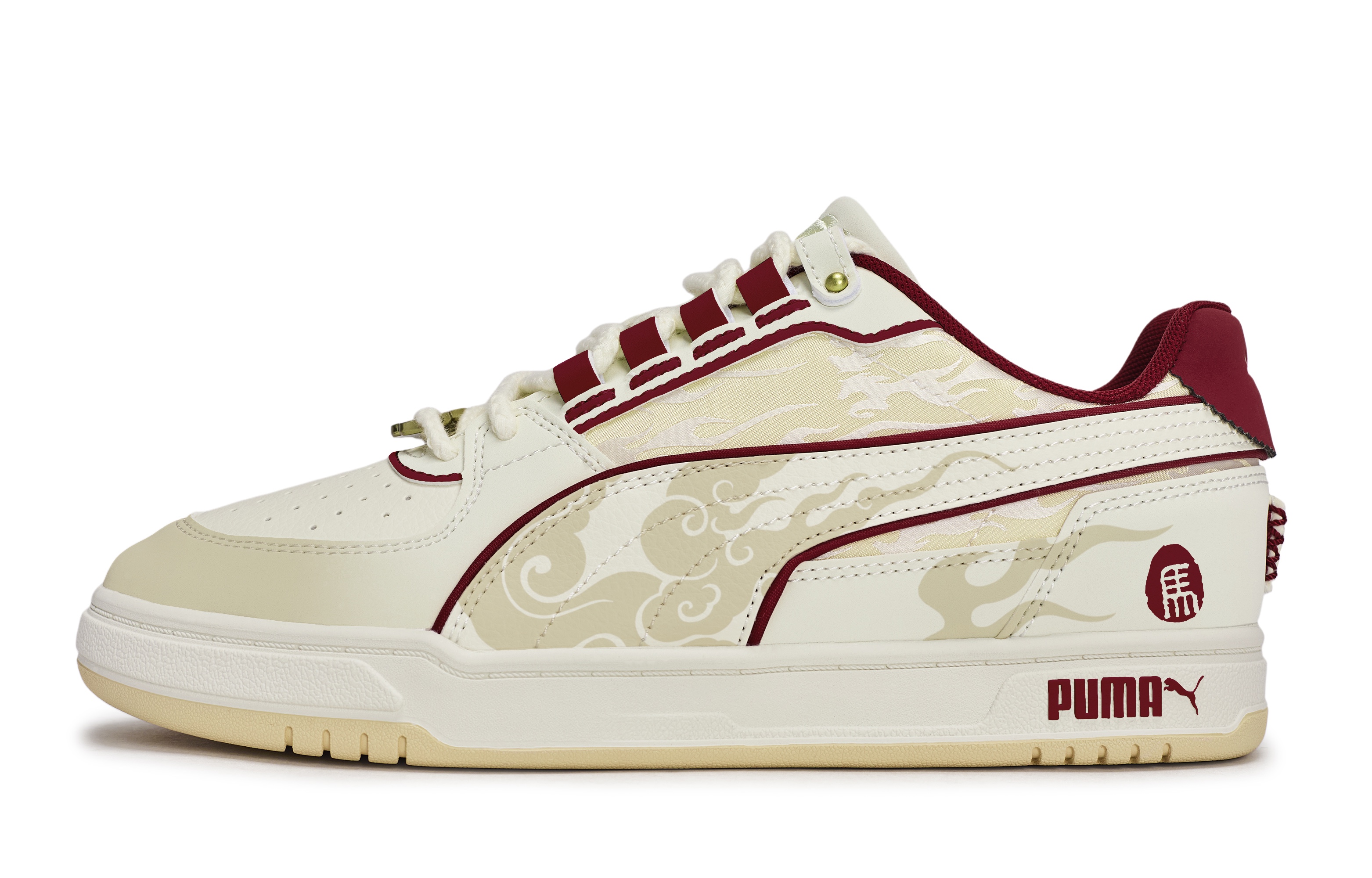 Caven 30 Year Of Horse 811 Manufacturing, Long Song Running, специальная коробка, нескользящие низкие кроссовки PUMA, красный белый желтый — фото 3