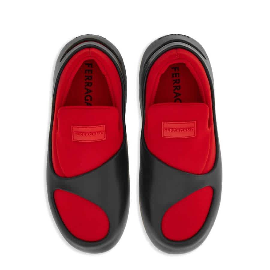 Кроссовки Ferragamo с панелями и лого-аппликацией Salvatore Ferragamo, красный — фото 2